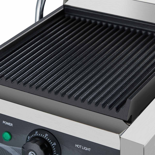 Elektro Kontaktgrill 308x395x210mm, oben & unten gerillt, 1,8kW-230V